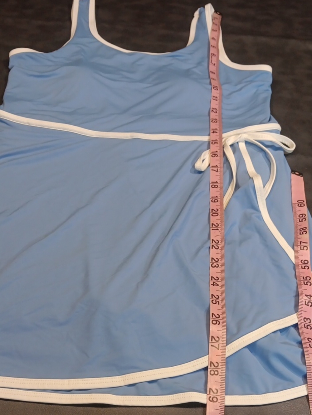 Arizona Active Blue Tennis Dress Wrap Skirt Contrast Trim Large - Picture 11 of 11